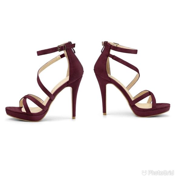 Alegra K Round Toe Strappy Platform Stiletto Heel Sandals - Picture 1 of 14
